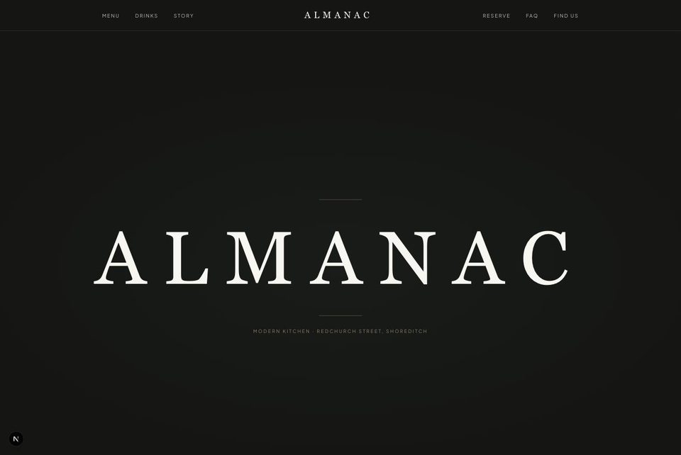 Almanac homepage